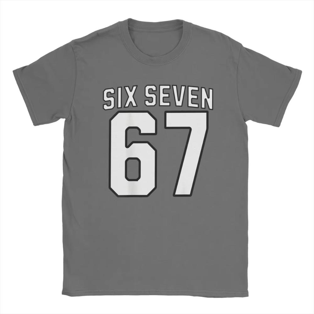 Six Seven Meme 67 Printed TShirt for Unisex Women Fashion Cotton Tees Crew Neck Short Sleeve T Shirt Plus Size Tops