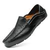 2025Men Casual Shoes Leather Moccasins Breathable Slip on Boat Shoes Italian Luxury Brand Mens Driving Loafers Size 37-47
