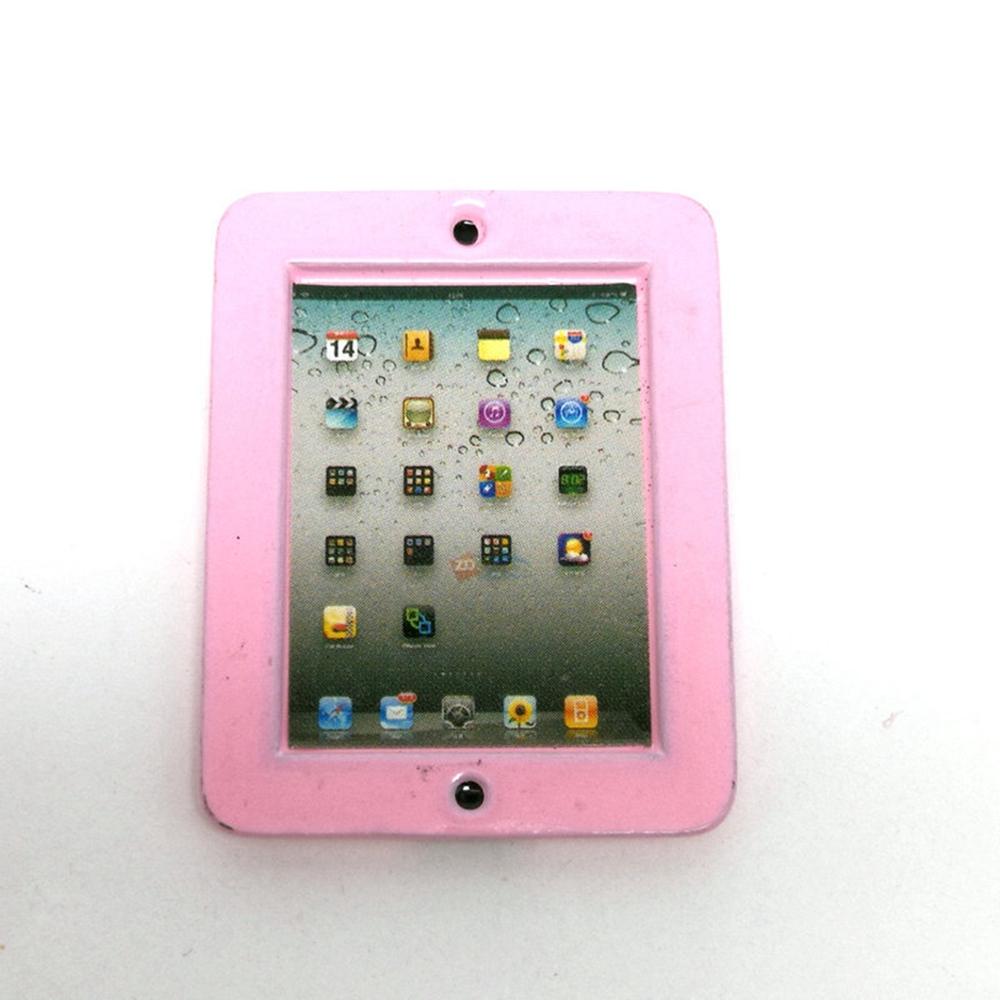 

DIY Accessories Doll House Zinc Zinc Alloy Decoration Crafts Simulation Laptop Dollhouse Miniature Figurines Pink Pad-1pc
