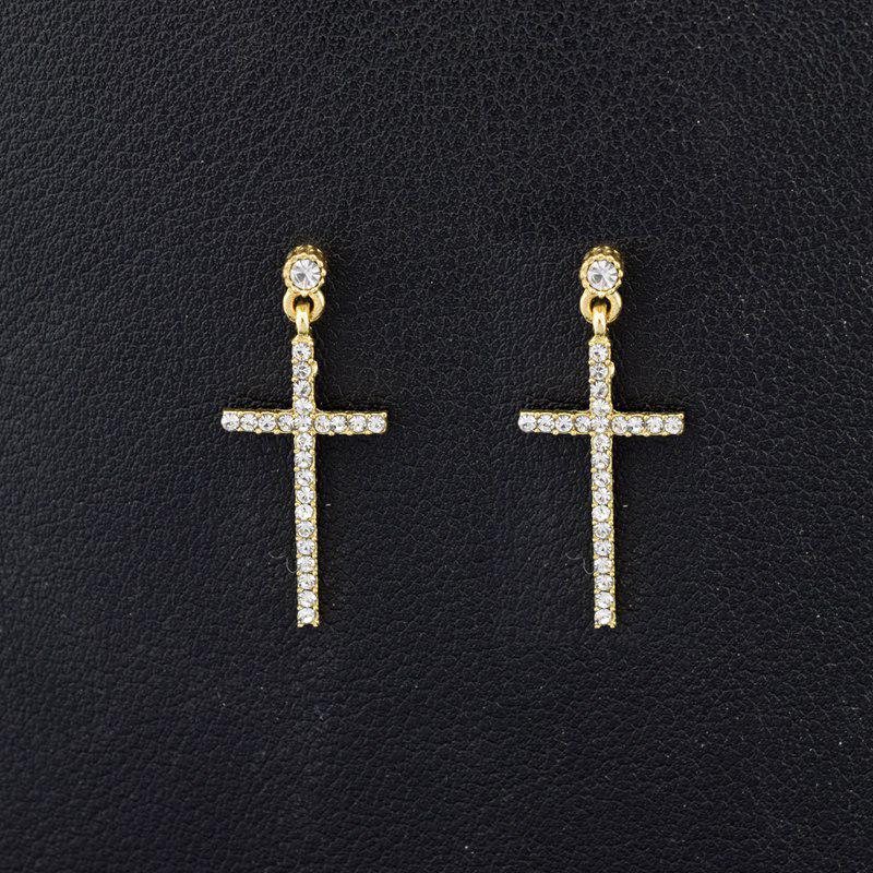 Rhinestone Cross Stud Earrings & Pendant - Classic Christmas Gift Jewelry DIY Set