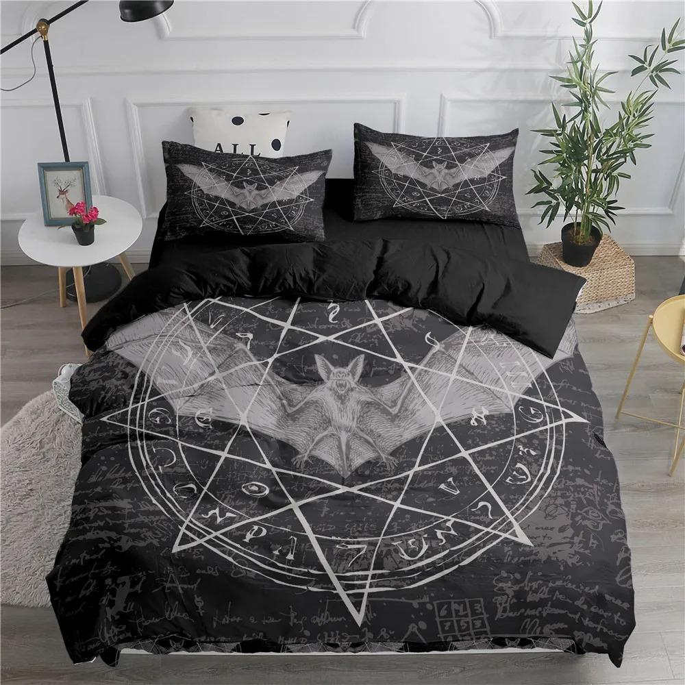 Halloween Flying Vampire Bedding Set Bats Duvet Cover Single Double King Polyester Quilt Cover