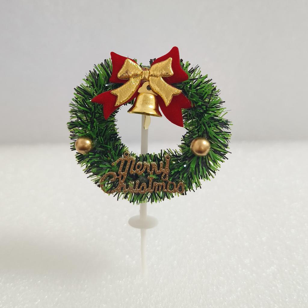 Mini Cake Plugin Christmas Baking Plug Christmas Tree Leaf Wreath Flag Holiday Ornament