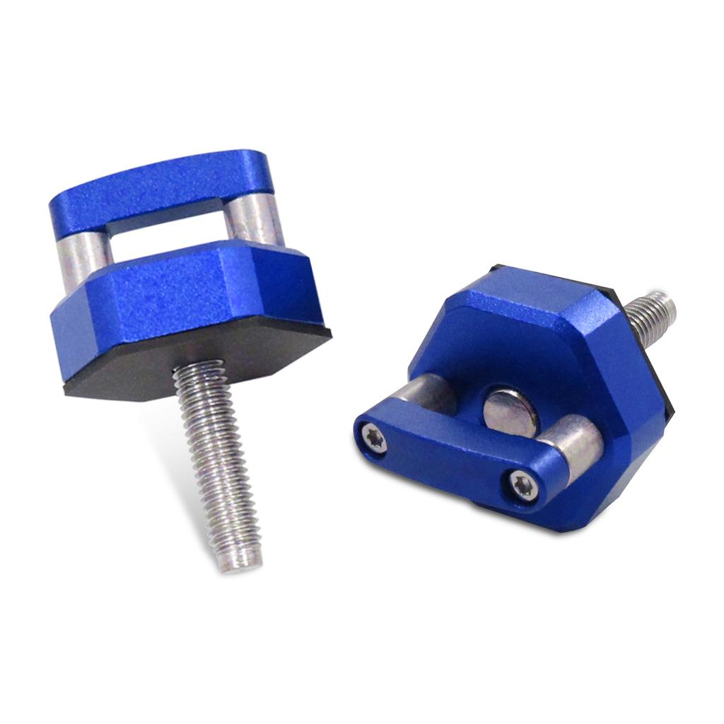 Quick Removal Thumb Screws, 6 PCS Car Hardtop Bolts Aluminum Alloy Fasteners with D Ring, Blue