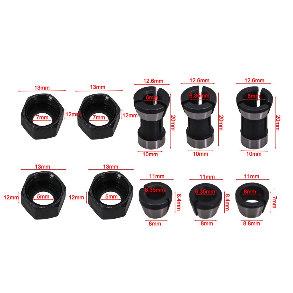 For Engraving Machine Collet Chuck Adapter Shaft Sleeve Router Bit As Pictures Shown Chuck Conversion High Strength Material