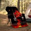 1pc Rammstein2 Theme Blanket - Digital Print, Polyester, Cozy for All Seasons, Perfect for Outdoor, Camping, and Travel