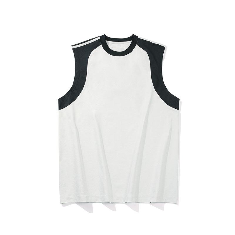 Men's Sleeveless Round-Neck T-Shirt Men's Casual Loose-Fit Tank Top Men's Top