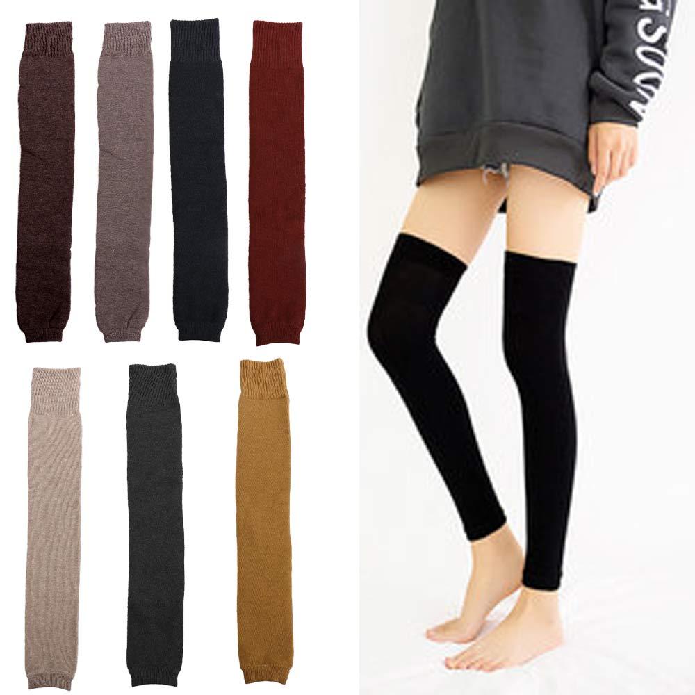 Color Long Tube For Female Women Leg Warmers Over Knee Socks Knitted Foot Cover Lolita Arm Sleeves