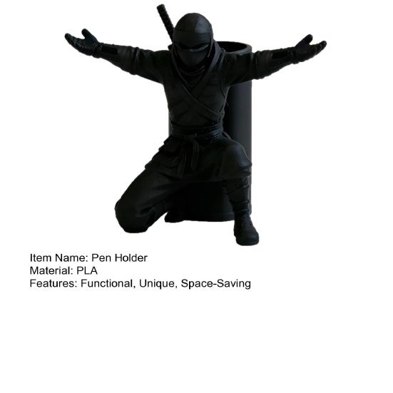 3D-gedruckter Ninja-Stifthalter für den Schreibtisch PLA-Organizer für Stifte Marker Bürobedarf Einzigartiges Geschenk für Schüler Lehrer Fans