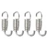 Universal Stainless Steel Muffler Exhaust Pipe Spring for Motorcycles 43mm Silver Tone 4pcs