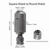 2 Pits 2 Grooves Impact Wrench Converter High Carbon Steel Wrench Adapter  Various Drill Types