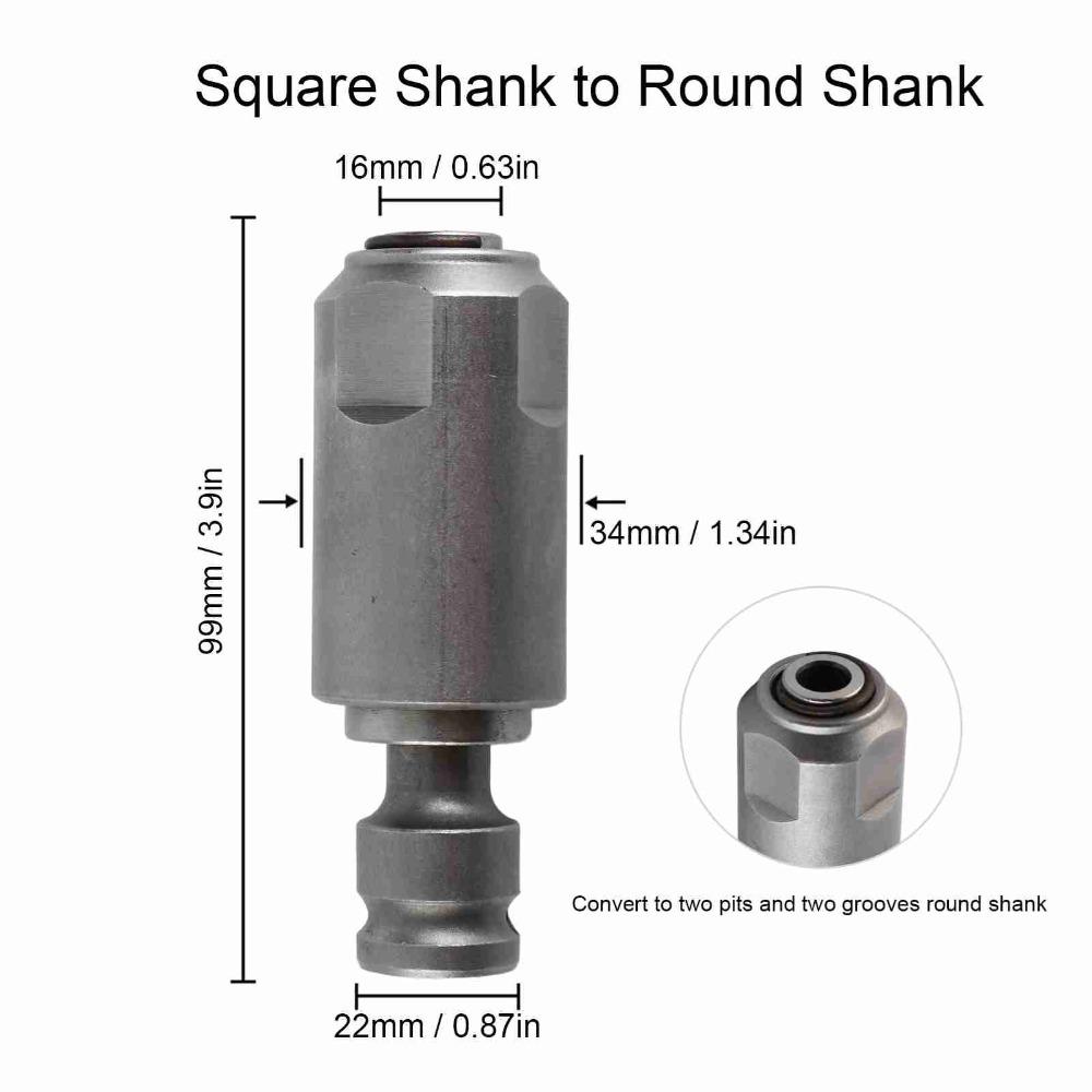 2 Pits 2 Grooves Impact Wrench Converter High Carbon Steel Wrench Adapter Various Drill Types