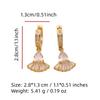 1 Paar Einfache Geometrische Formen Zirkonia Hängeohrringe für Frauen Goldene Ohrring-Schmuck Hochzeitsparty-Accessoires