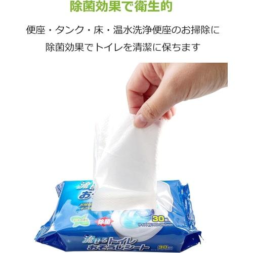 [.co.jp Exclusive] STRIX Design Flushable Toilet Cleaning Wipes, 1200 Sheets (30 Sheets X 40 Packs), Made In Japan, Disinfecting, Refreshing Mint Scen