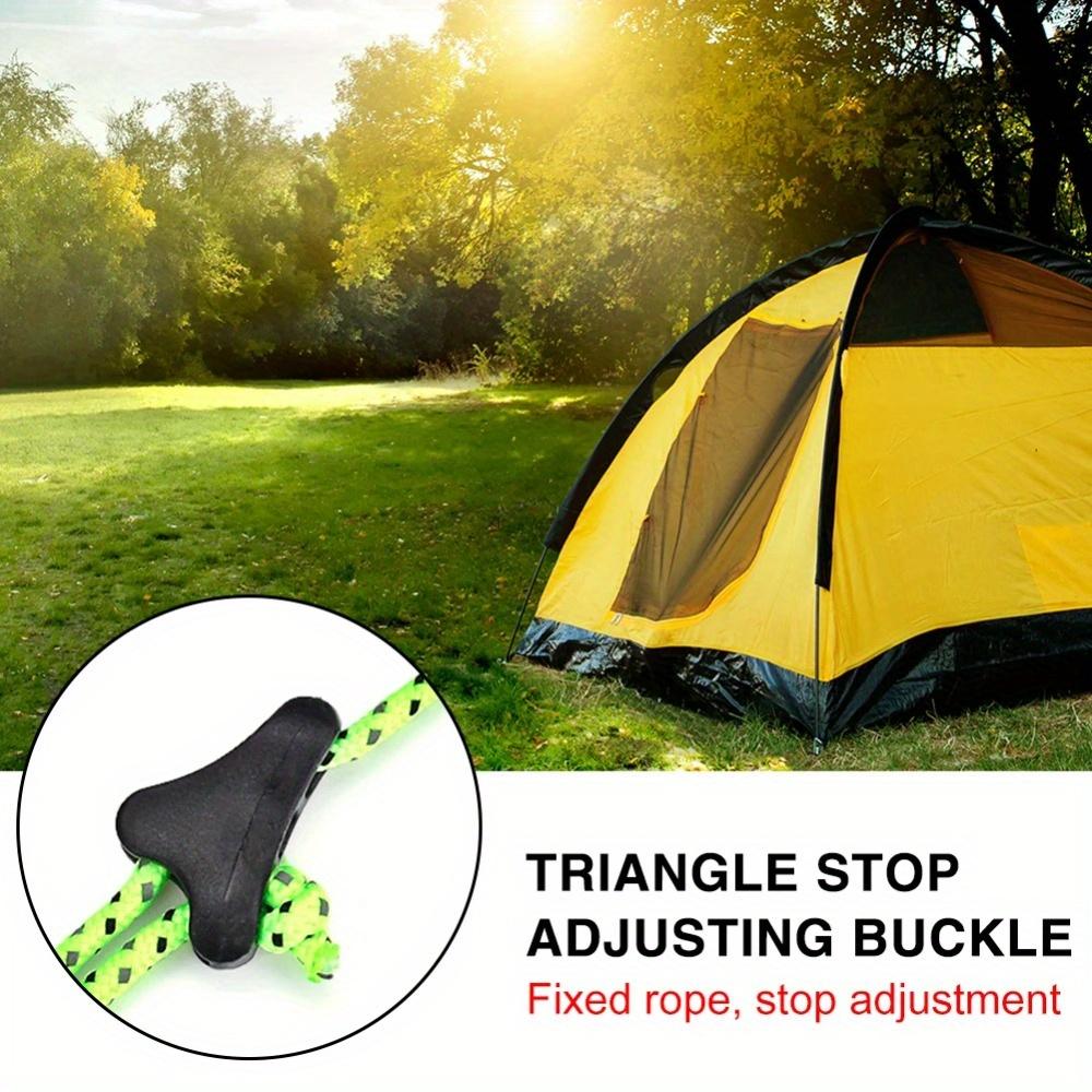10pcs Camping Tent Rope Buckles Cord Tightener Tools Fastener Adjuster Non-Slip Rope Camping Portable Outdoor Elements
