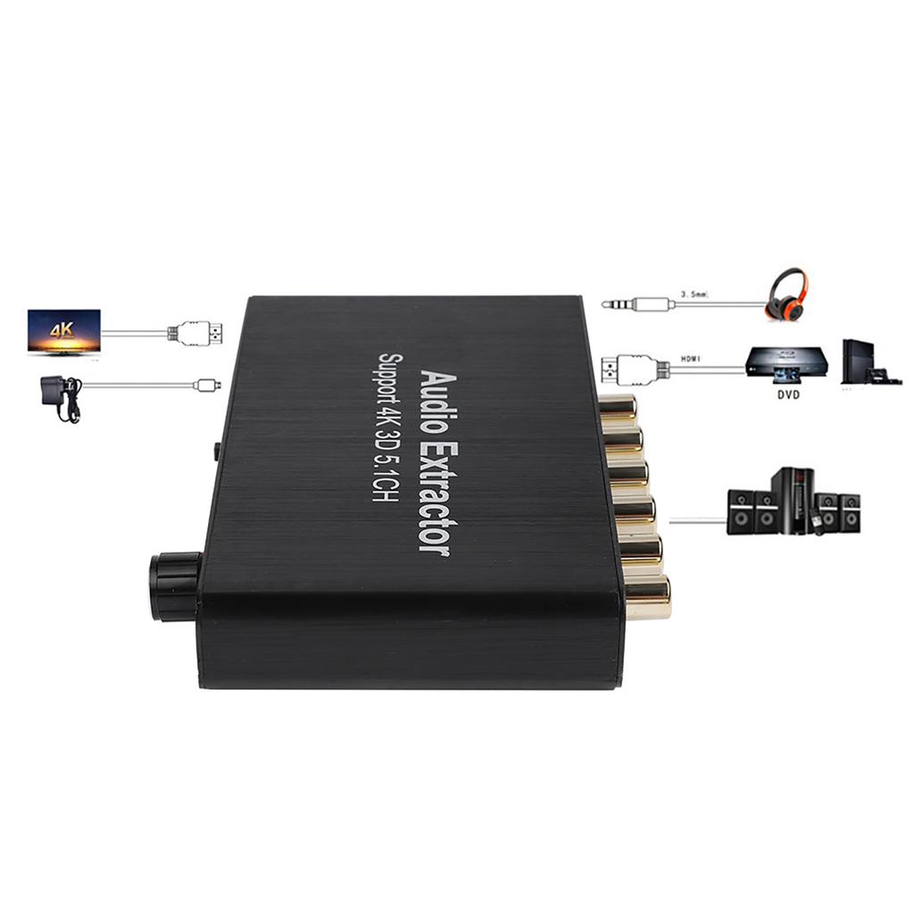 4K 3D HDMI 5.1 Channel HDMI Audio Extractor Converter