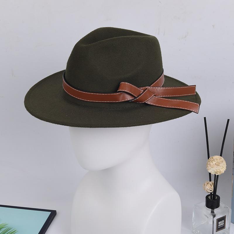 Retro European & American Straw Hat with Leather Buckle and Creative Hatband Decoration