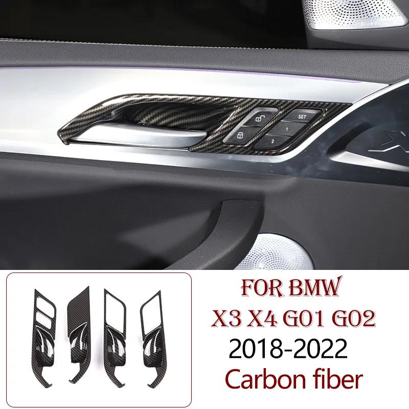 ABS Carbon Fiber For BMW X3 X4 G01 G02 2018-2025 Interior Kit Dashboard Console Gear Shift Panel Decoration Cover Trim Sticker
