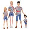 Famiglia 4 Pezzi Bambole Casa dei Giochi per Bambini Giocattolo Bambola Principessa Bambina Famiglia 4 Pezzi Grande Piccolo Modello Genitore-Figlio Fratello Sorella Modello Giocattolo