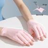 UV Protection Fingerless Manicure Gloves - Black, Breathable, Thin Ice Silk, Shields Against Radiation for Nail Lamp.