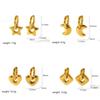 Fashion Gold Plated Heart Star Moon Earrings With Waterproof Stainless Steel For Women