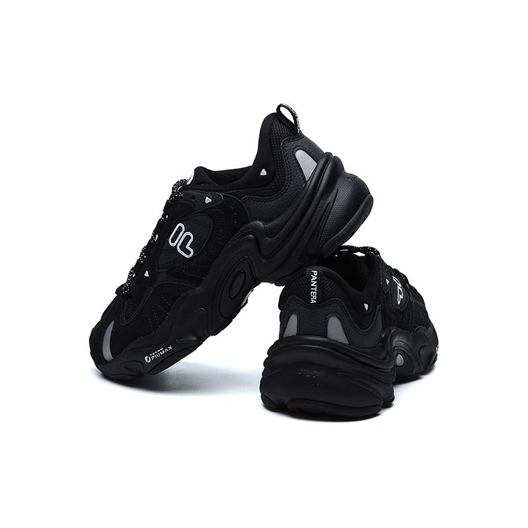 Fila Fusion Buzzard Meteor Shoes Leather Fabric Retro Sports Low Top Lifestyle Shoes Women sneaker Black T12W141105FBK