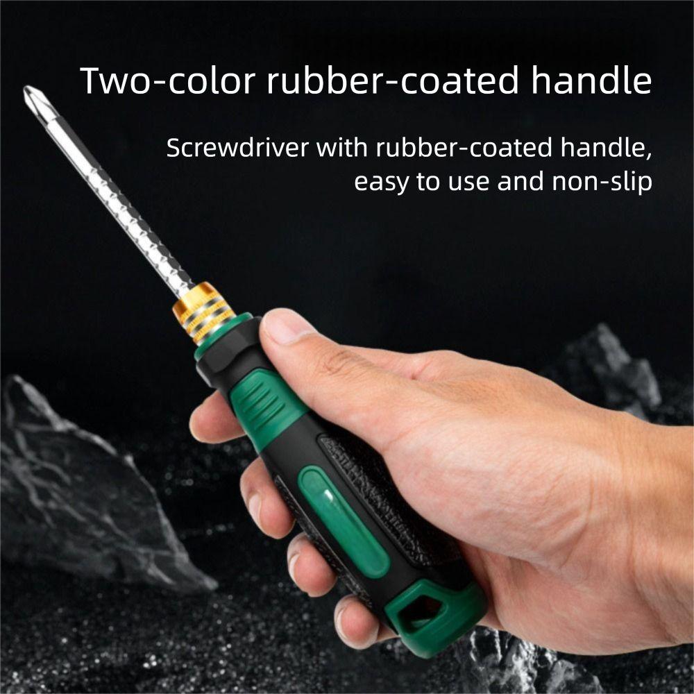 Short Handle Double Head Screwdriver Chrome Steel Slotted Cross Screwdriver DIY Projects