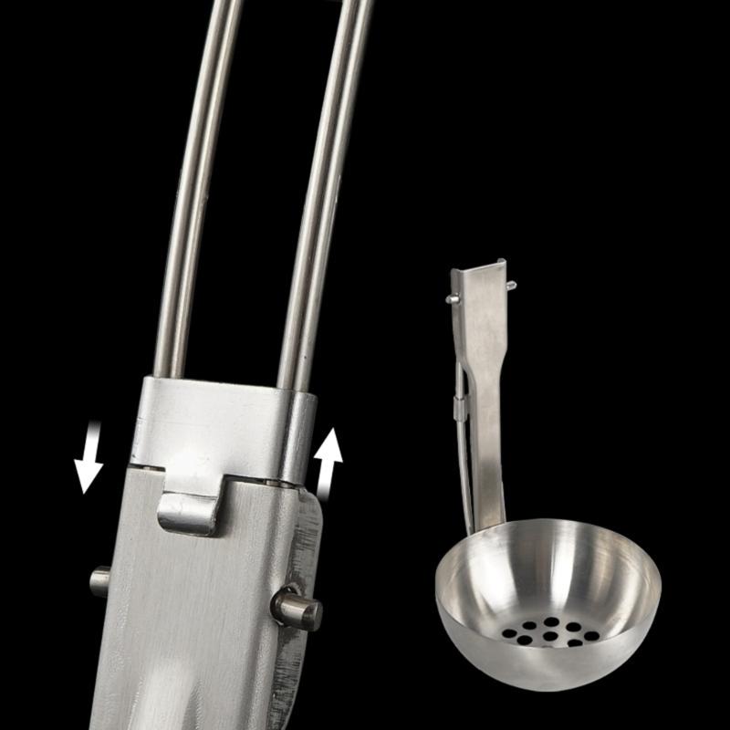 Outdoor Camping Colander/Soup Ladle Stainless Steel Tableware Foldable Spoon