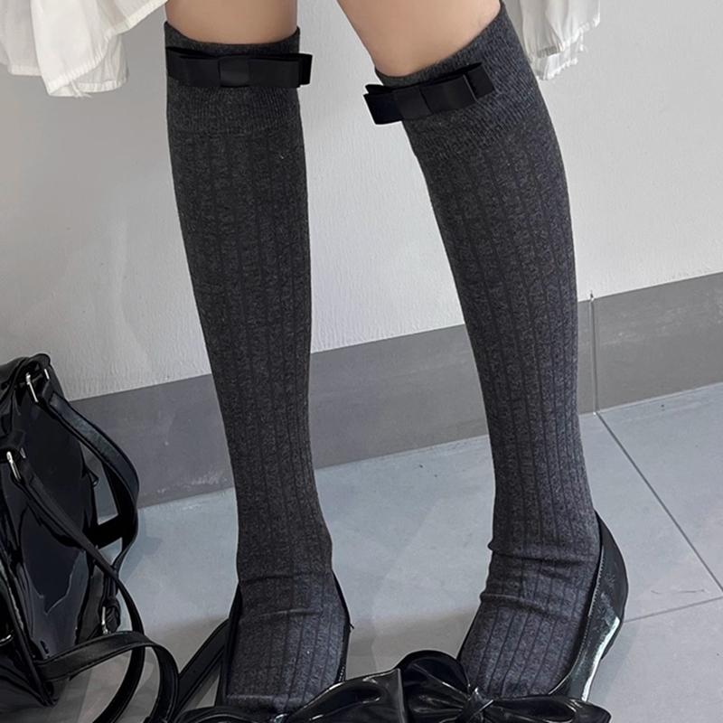 White Ballet Ruffles Stockings Girls Fashion Cotton High Tube Socks Women Sweet Lolita Bowknots JK Short Socks Various Style