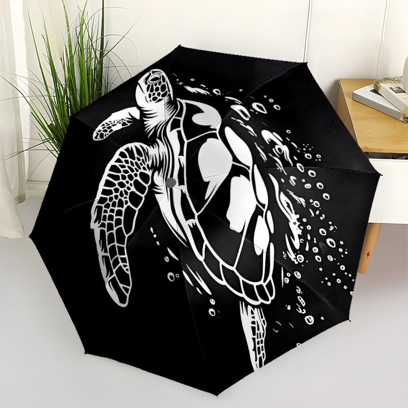1pc Turtle Ocean Automatic Opening/Closing Umbrella with Operation & Windproof Canopy yy260311039