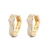 Micro-Inlaid Zircon Love Ear Buckle Earrings Women'S Niche High-End Drip Glaze Small Peach Heart Accessories