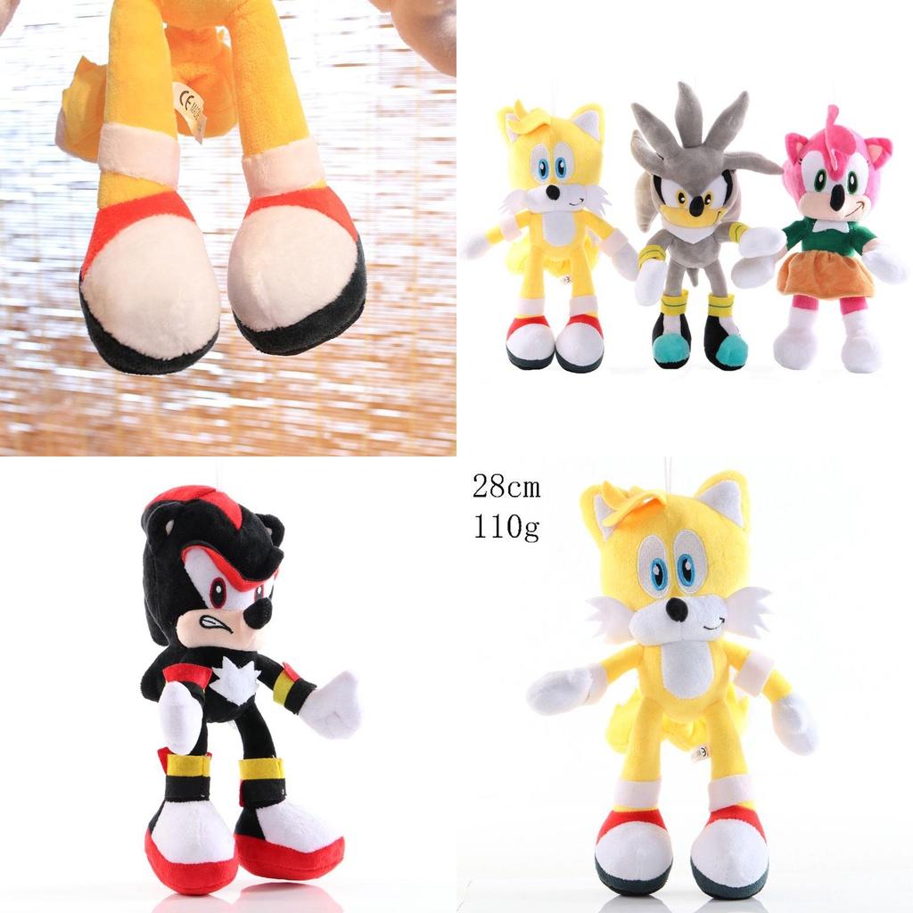 Adorable 28cm Sonic The Hedgehog Shadow Amy Rose Knuckle Tail Plush Toy For All Ages