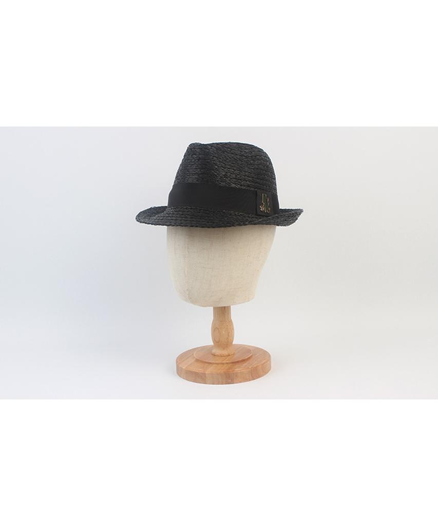 Yunibeosyeolkemiseuteuli Bu Raffia Line Black Fedora Summer Hat