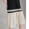 Women's French Style Color-block Cotton Summer Dress