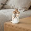 Gift for Mom On Mother Day Holding Baby Figurine, Resin Family Love Statue Bedroom Desk, Modern Minimalist Table Centerpiece Heartwarming Home