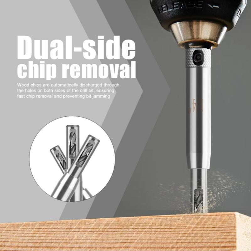 7Pcs Professional Woodworking Centering Hinge Drill Bit Set Change Door Cabinet Window Hole Puncher Jig Guide