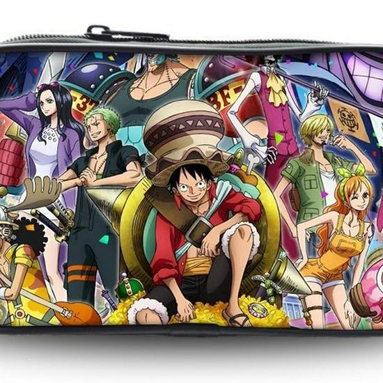 Large Capacity Luffy Pencil Case - Cartoon Stationery Bag for Boys