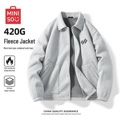 MINISO Men's Premium Fleece-Lined Heavyweight Winter Jacket