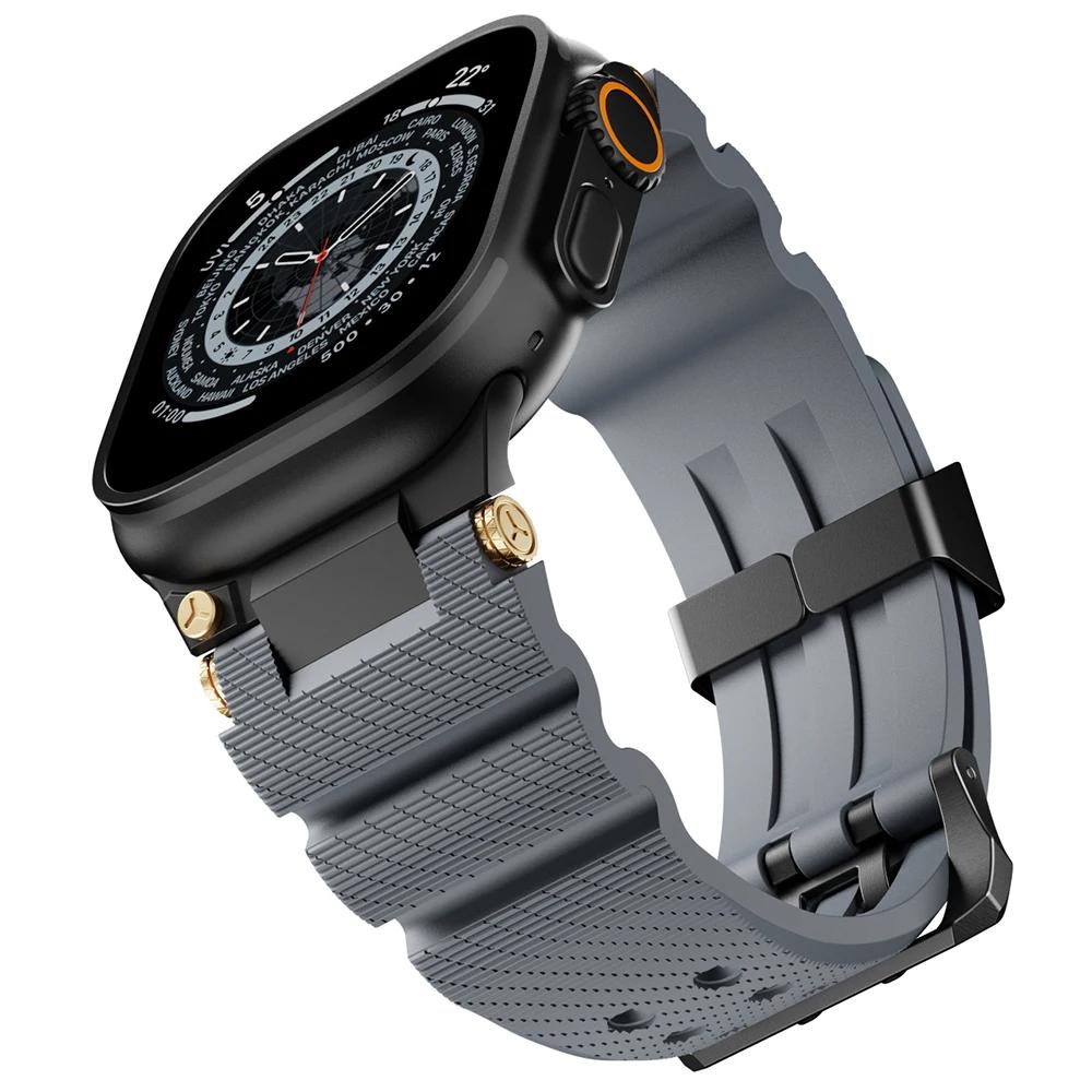 Silicone Sports Strap For Apple Watch Ultra 2/3 49mm Series 11 46mm 10 9 8 7 45mm Rubber Band for IWatch 6 5 4 Se 44mm 42mm Bracelet