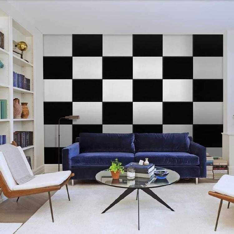 12Pieces Soundproof Foam Tiles Self Adhesive Wall Panel Polyester Fiber Texture Soundproof Wall Panel Soundproof Panels