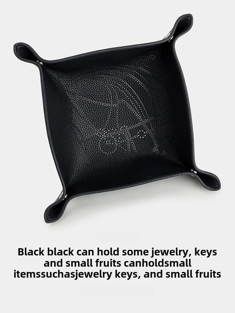 Vassoio portaoggetti in pelle di lusso a forma di testa di cavallo per gioielli e chiavi