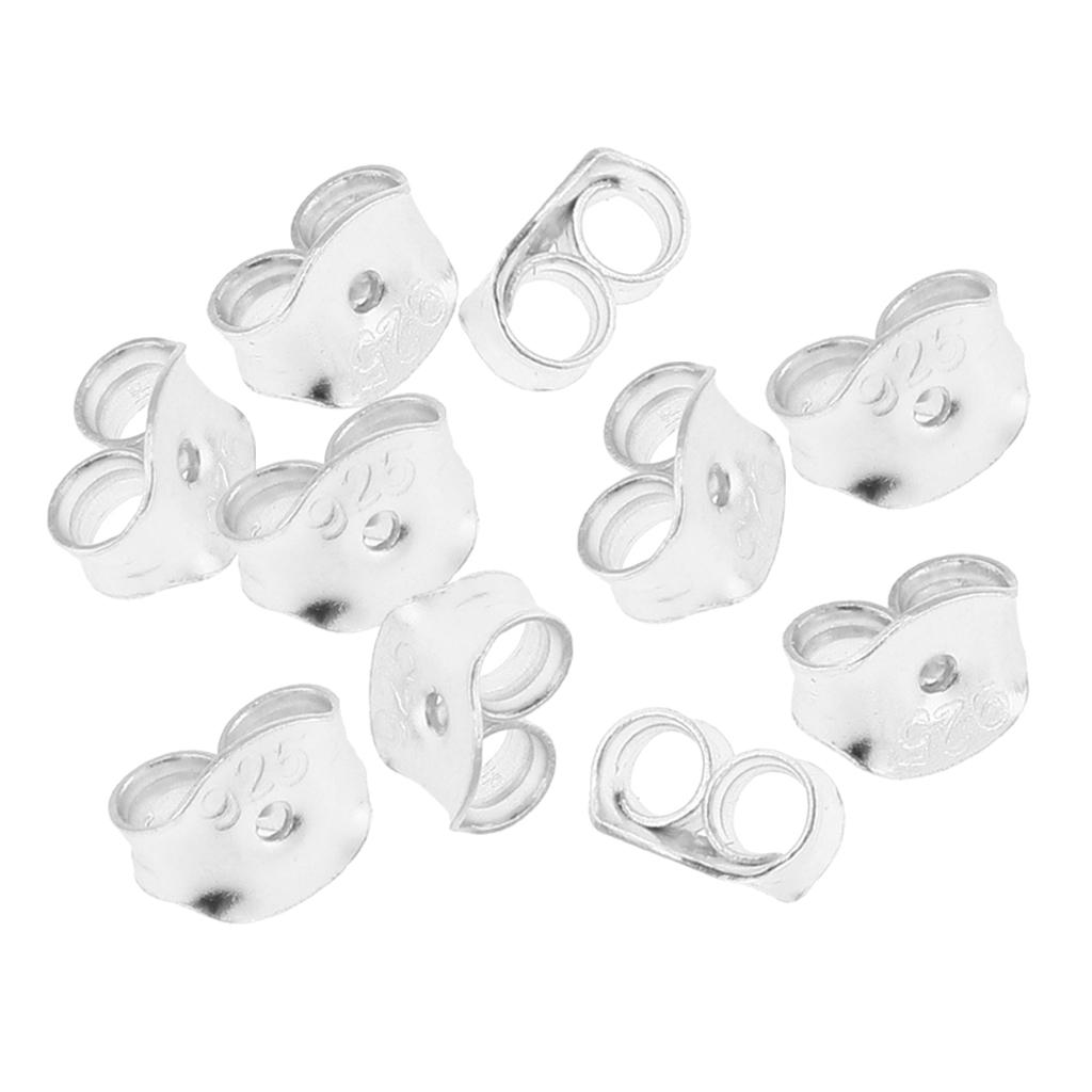 5 Pairs Earring Backs Jewelry Finding for Girls Silver Small