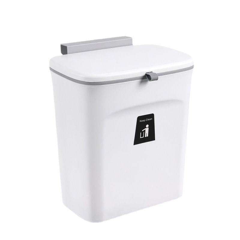 Wall-Mounted Trash Can with Lid for Kitchen, Bathroom, and Living Room - Creative Hanging Storage Wastebasket
