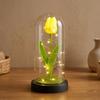 Simulation Tulip Immortal Flower Mother's Day Teachers' Day Gift Glass Cover with Light Valentine's Day Birthday Gift