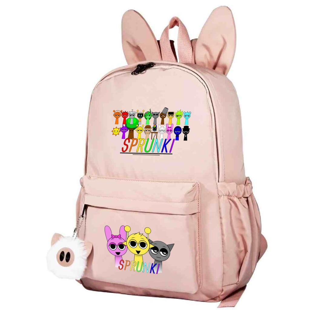 Campus Schoolbag Primary And Secondary School Students Cute Rabbit Ears Personalized Backpack Cartoon Printing