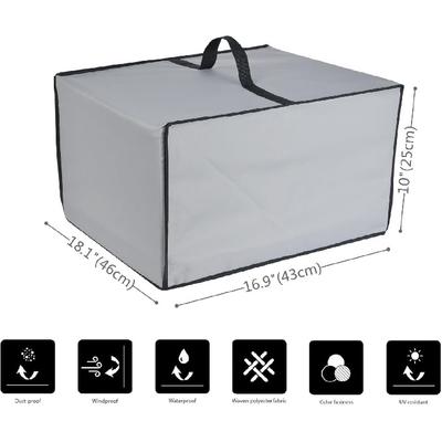 Anti-Static Waterproof Printer Dust Cover for HP Color Laserjet Pro 3201dw/M255dw/Brother HL-L3220CDW/HL-L3280CDW Wireless Printer (Silver Grey)