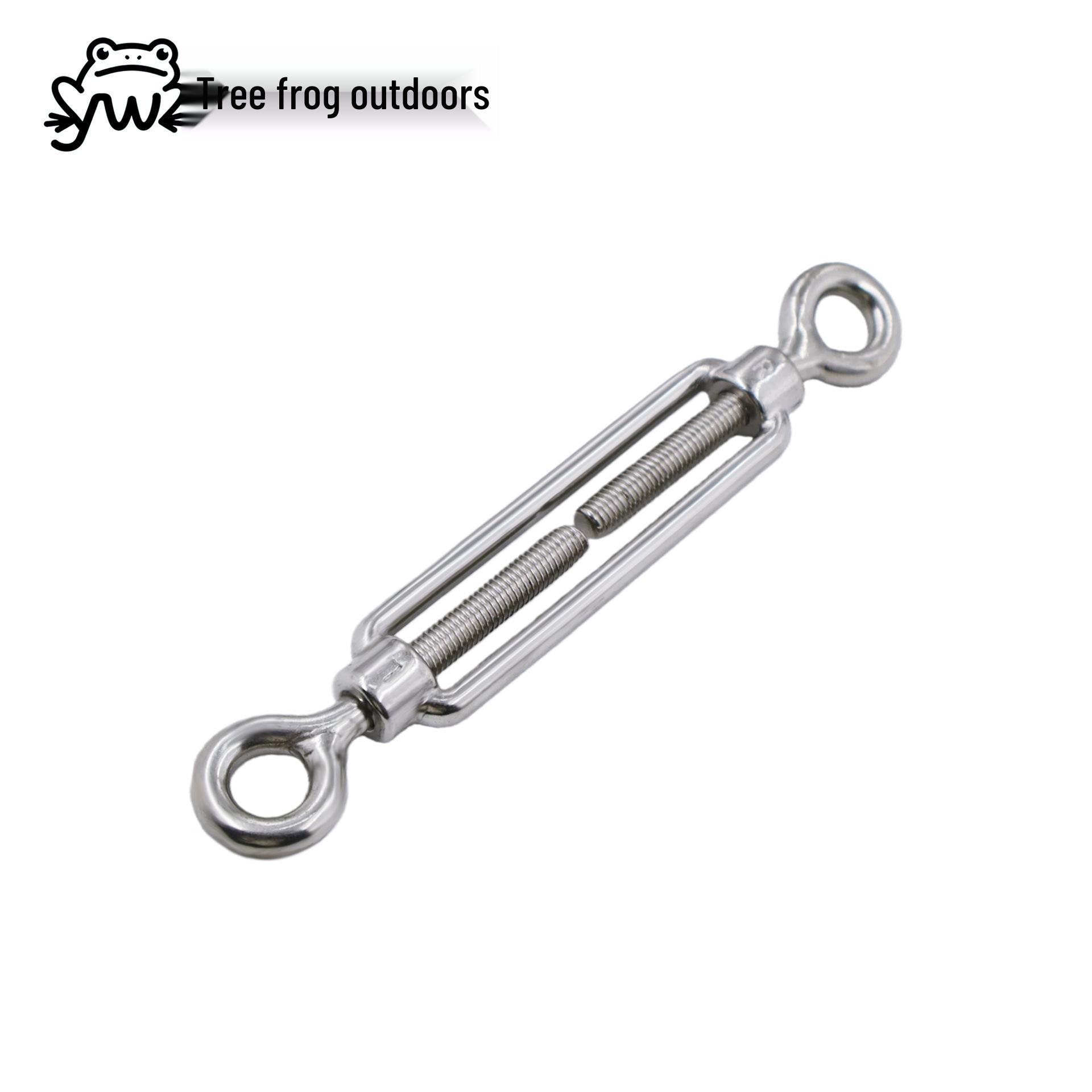 304 Stainless Steel Open-End Turnbuckle Rigging Screw Wire Tensioner with Rope Clip Model M4 (316 SS)