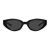 Gentle Monster X Jennie Collaboration Cat Eye Sunglasses Unisex sunglasses Black JENNIE-FISHTAIL01