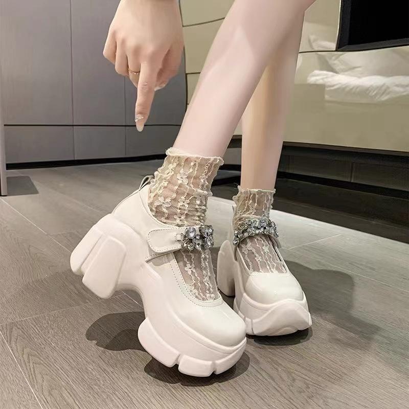 2025 Thick Bottom Mary Jane Small Leather Shoes Women Autumn New Design Punk Lolita Shoes Women Versatile Loafers Casual