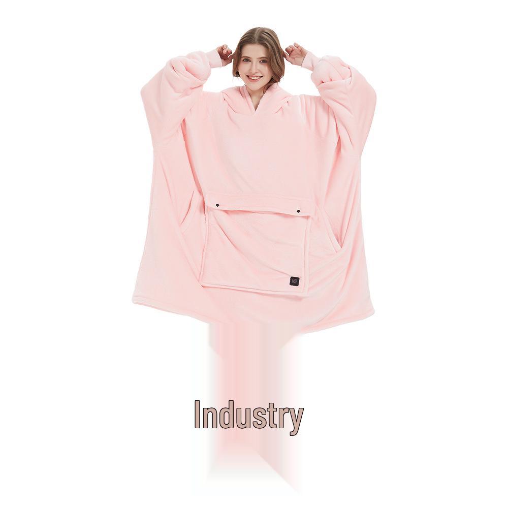 USB Three-Zone Heated Hooded Blanket – Thick, Wearable, Large Size, European & American Style
