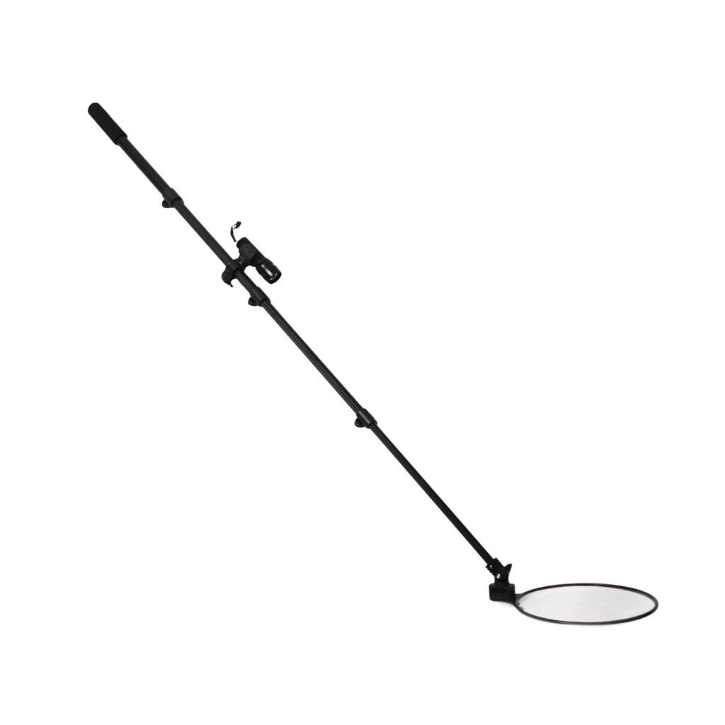 Telescoping Inspection Mirror 20cm 360 Degrees Viewing Wide Angle Long Mechanic Mirror Tool with Light for